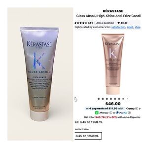Kérastase Gloss Absolu Insta Glaze High-Shine Anti-Frizz Conditioner 250ml/8.45